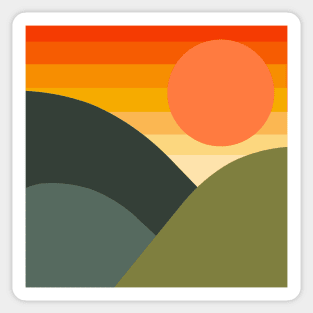 Minimalist Sunset Sticker